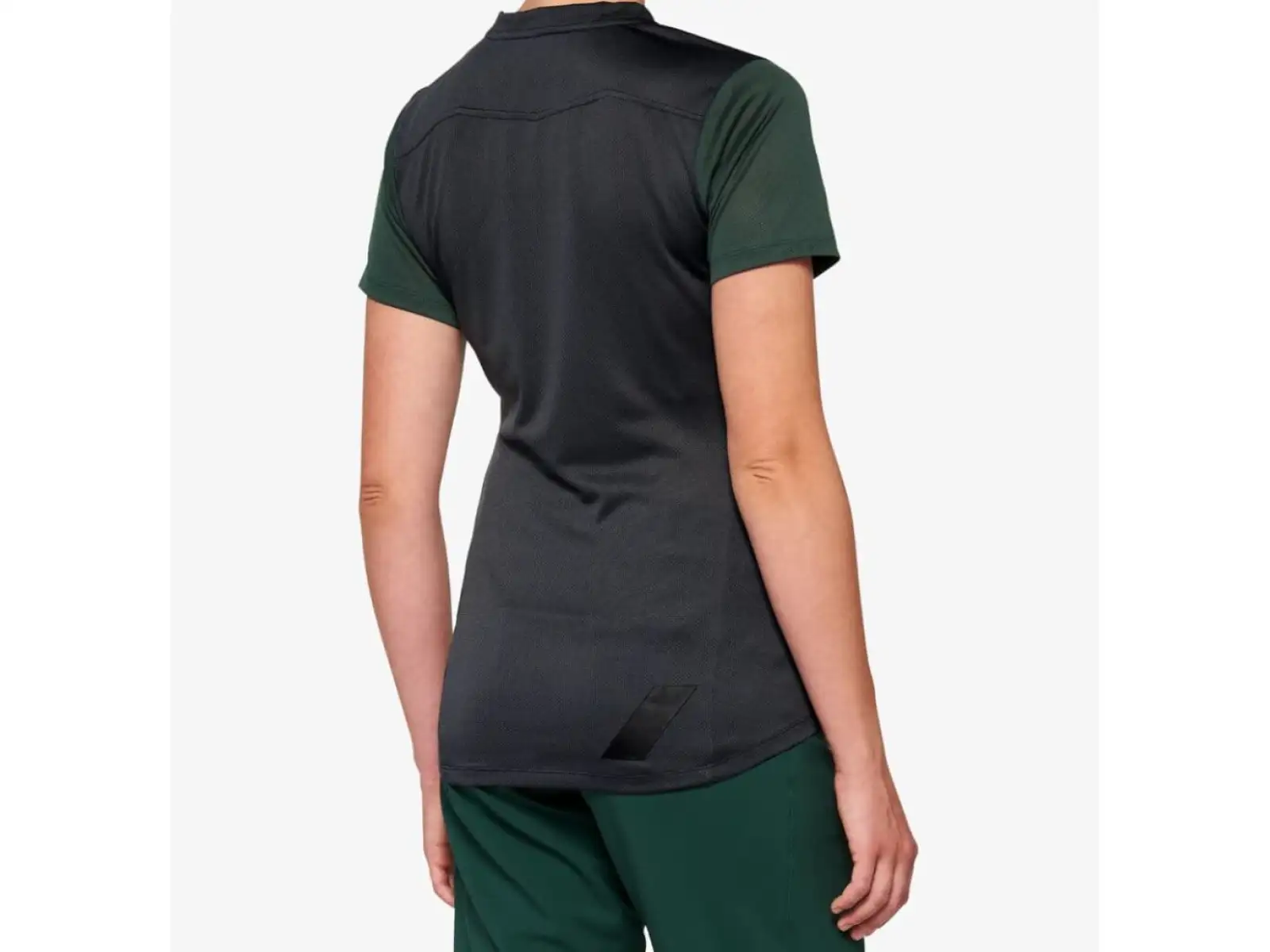 100% Ridecamp dámsky dres s krátkym rukávom Charcoal/Forest Green