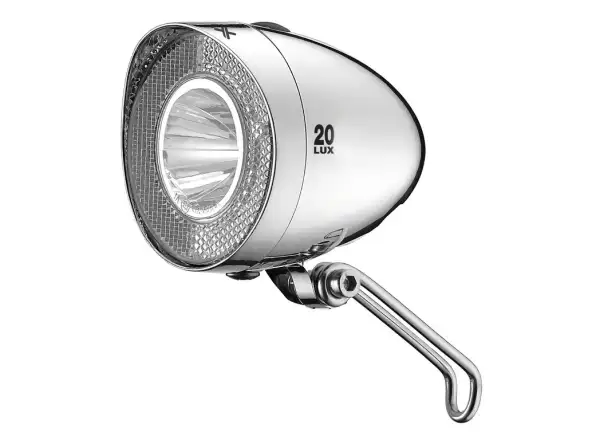 XLC Retro LED predné svetlo strieborná