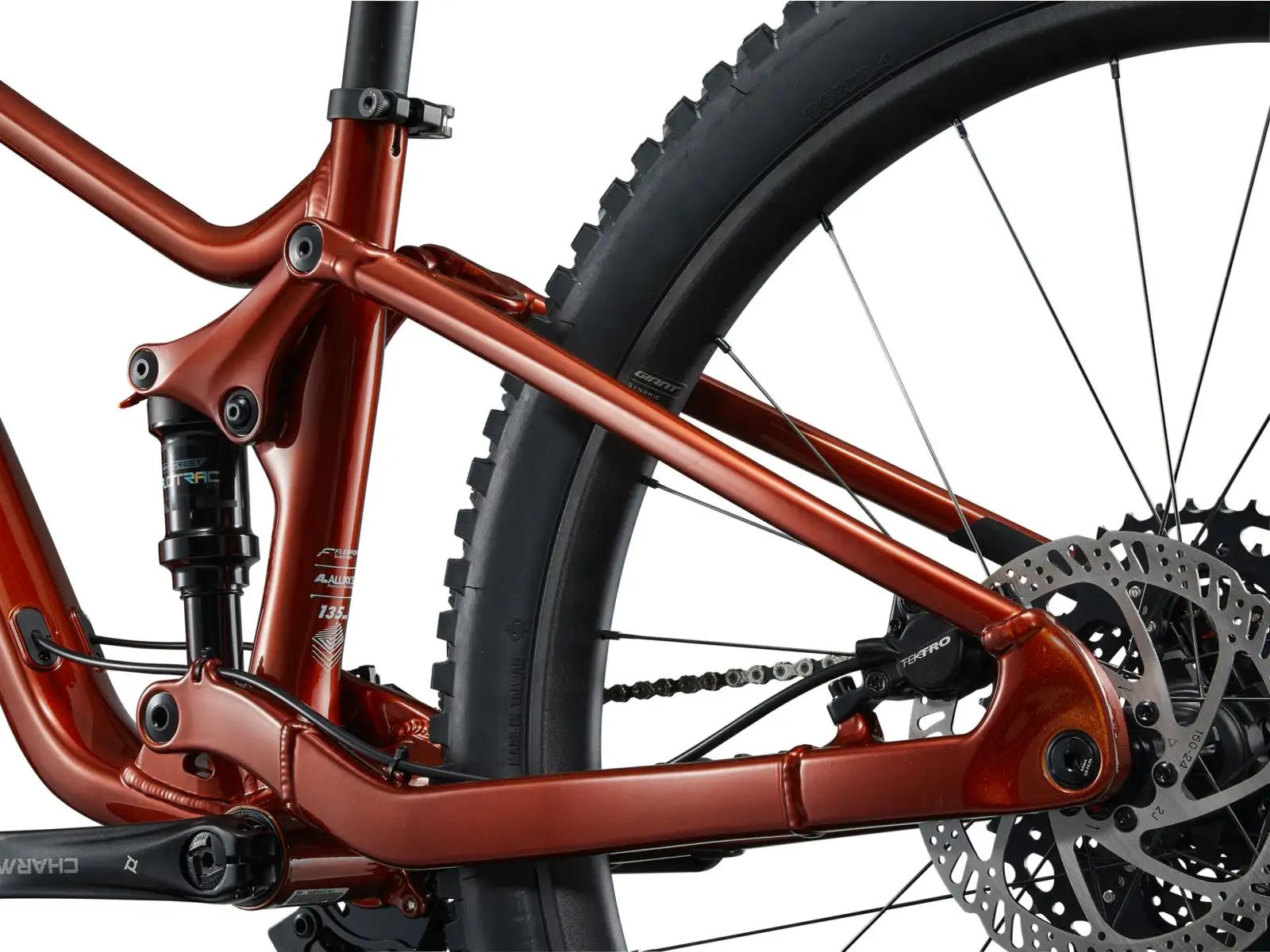 Giant Faith 27,5"/26" detský celoodpružený bicykel Copper