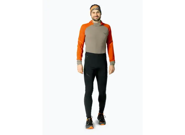 Dynafit Alpine Softshell Hybrid pánske bežecké nohavice Black Out