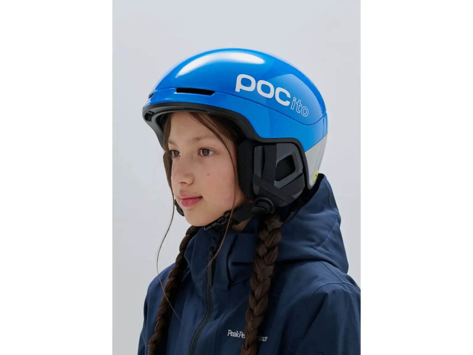 POC POCito Obex detská lyžiarska prilba Fluorescent Blue