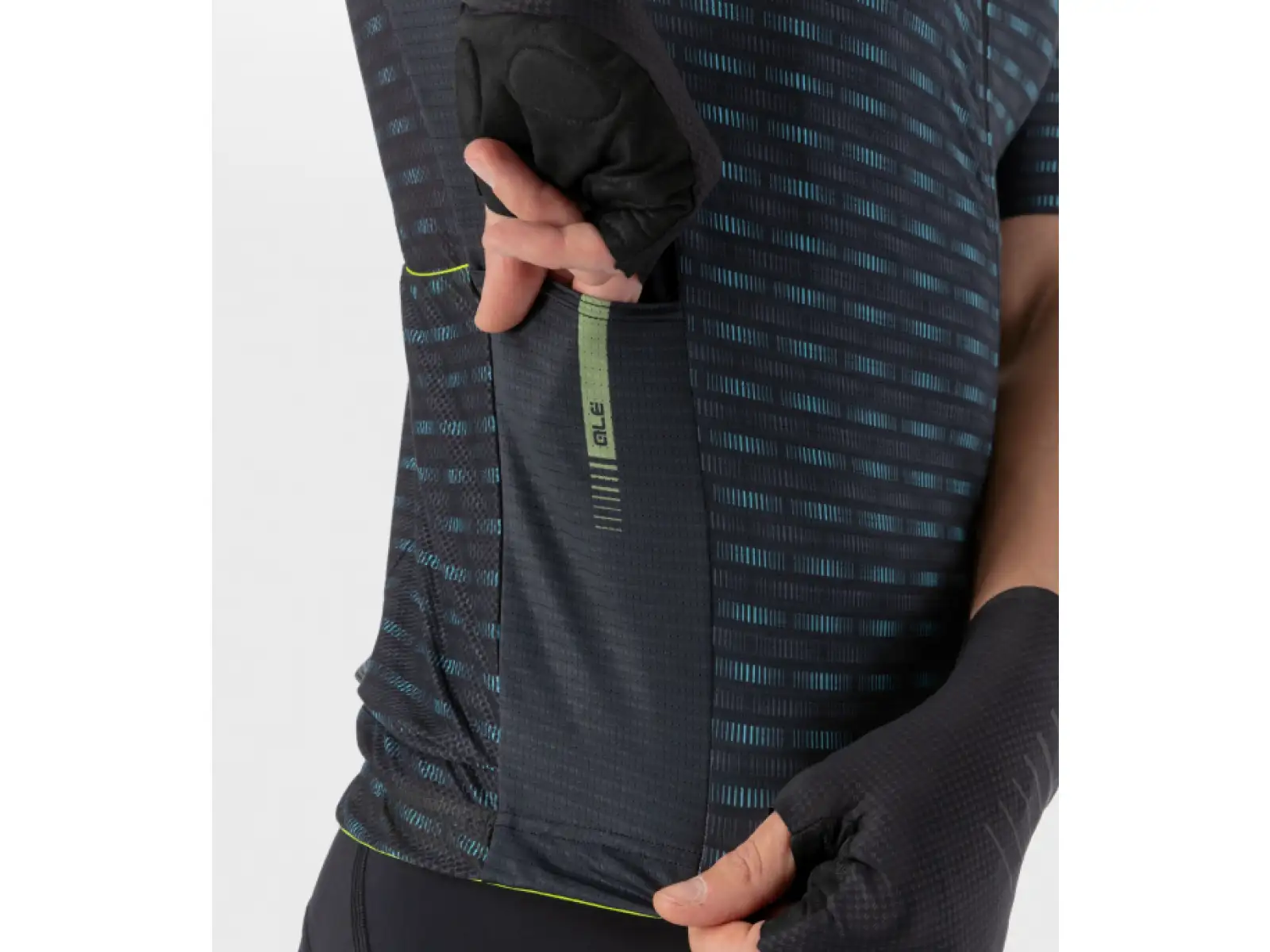 ALÉ GRAPHICS pánsky dres krátky rukáv black/turquoise