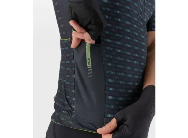ALÉ GRAPHICS pánsky dres krátky rukáv black/turquoise