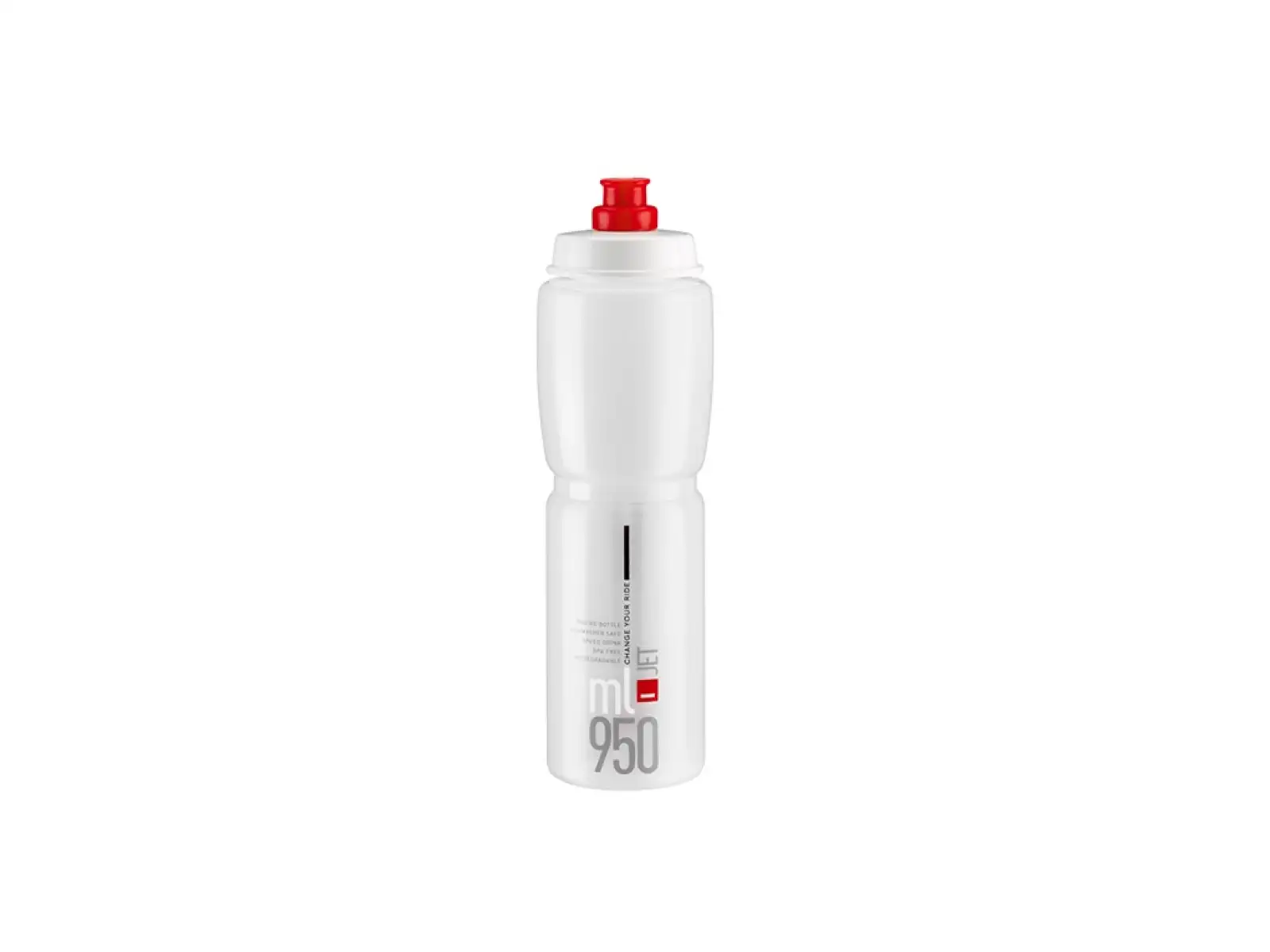 Fľaša Elite Jet 950 ml číra/červené logo