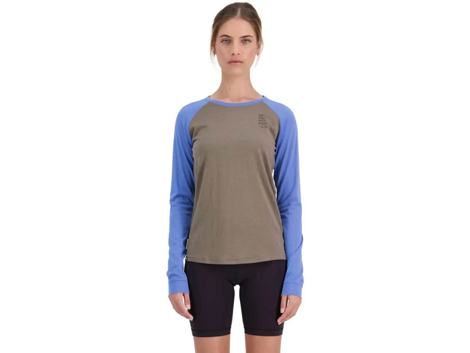 Mons Royale Icon Raglan WMNS dámske tričko s dlhým rukávom Walnut/Cornflower
