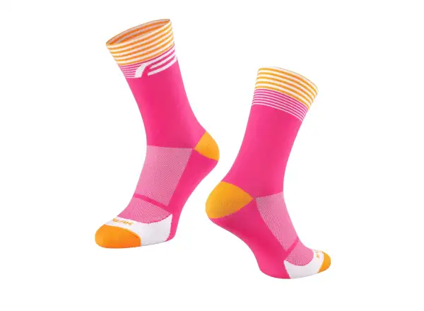 Ponožky Force Streak ružové/oranžové