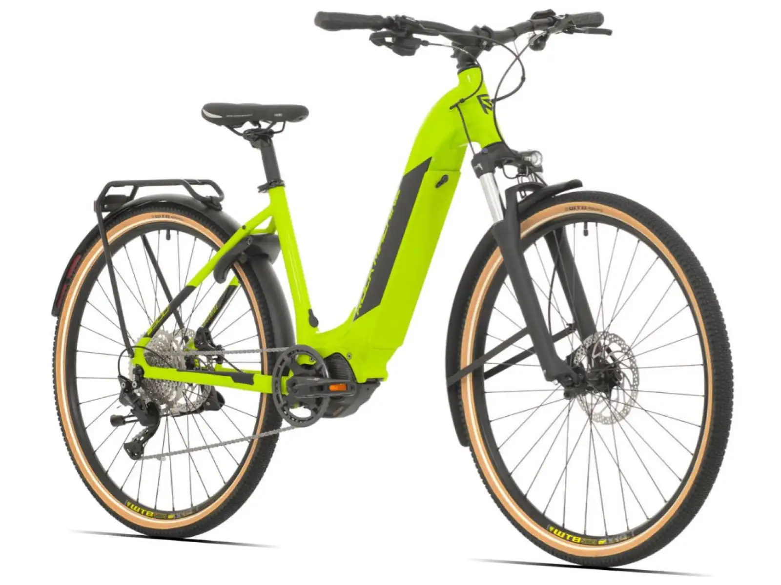 Rock Machine Crossride INT e500 Touring elektrobicykel Gloss Radioactive Yellow / Black