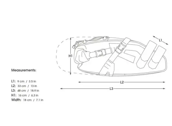 Apidura Expedition saddle pack 14 l podsedlová taška