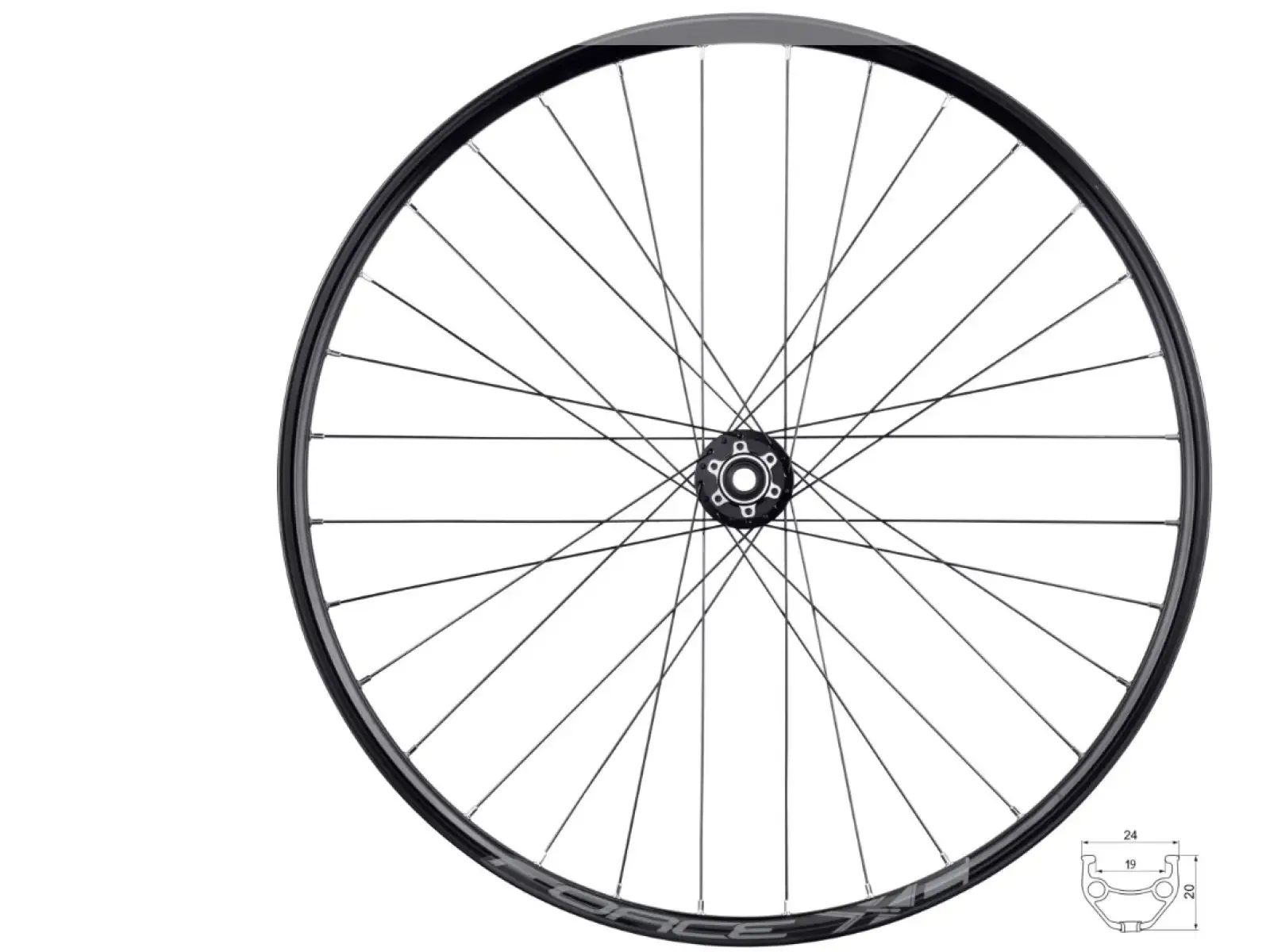 Force XC Disc 622x19 predné vypletené koleso náboj Force F804505 32 dier