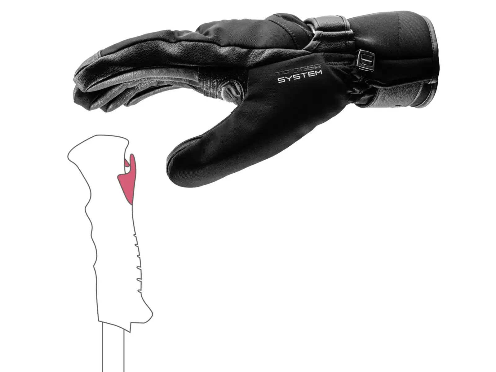 Leki Stormlite 3D zjazdove rukavice Black
