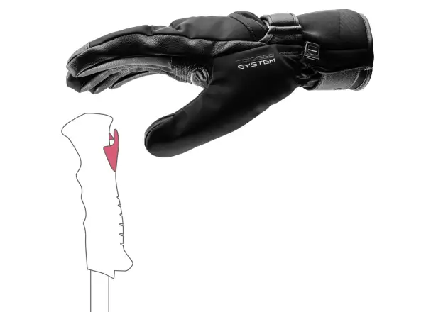 Leki Stormlite 3D zjazdove rukavice Black