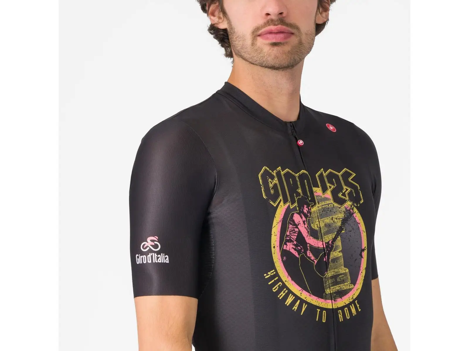 Castelli Giro Highway To Rome pánsky dres krátky rukáv Nero
