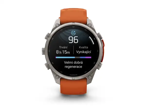 Garmin Fénix 9 Pro inReach 47 mm inteligentné hodinky Titanium Autumn orange/Spark orange