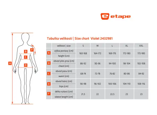 Dámsky dres s krátkym rukávom Etape Violet Mint/Black