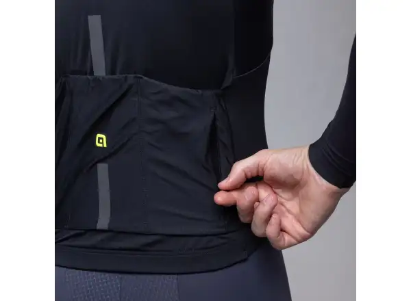 Alé R-EV1 Warm Race pánsky zateplený cyklistický dres Black