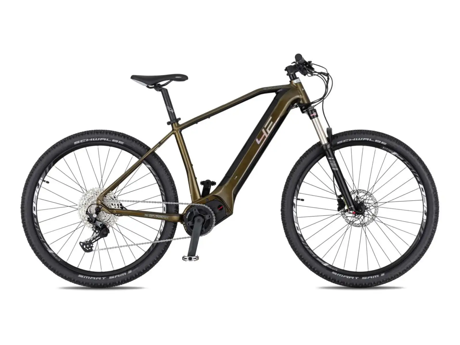 4EVER Exstream Elite horský elektrobicykel Jungle Gold/Mirror