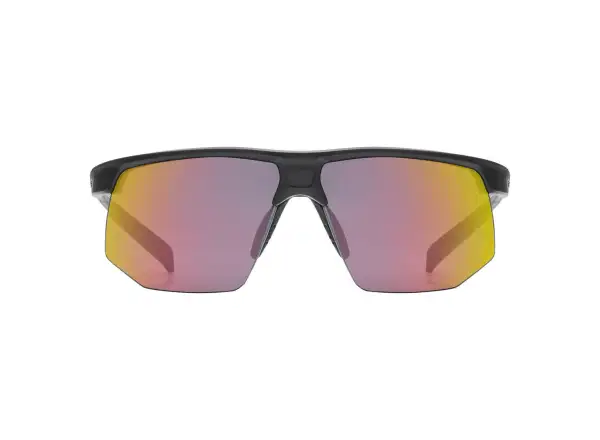 Uvex Aerios Okuliare Black Matt / Mir. Red