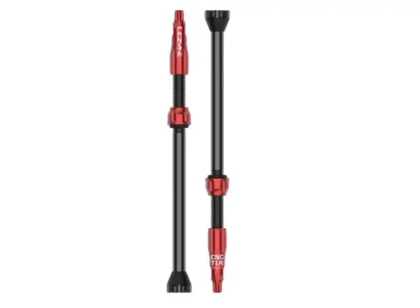 Lezyne CNC TLR Valve bezdušový ventil 60 mm červený