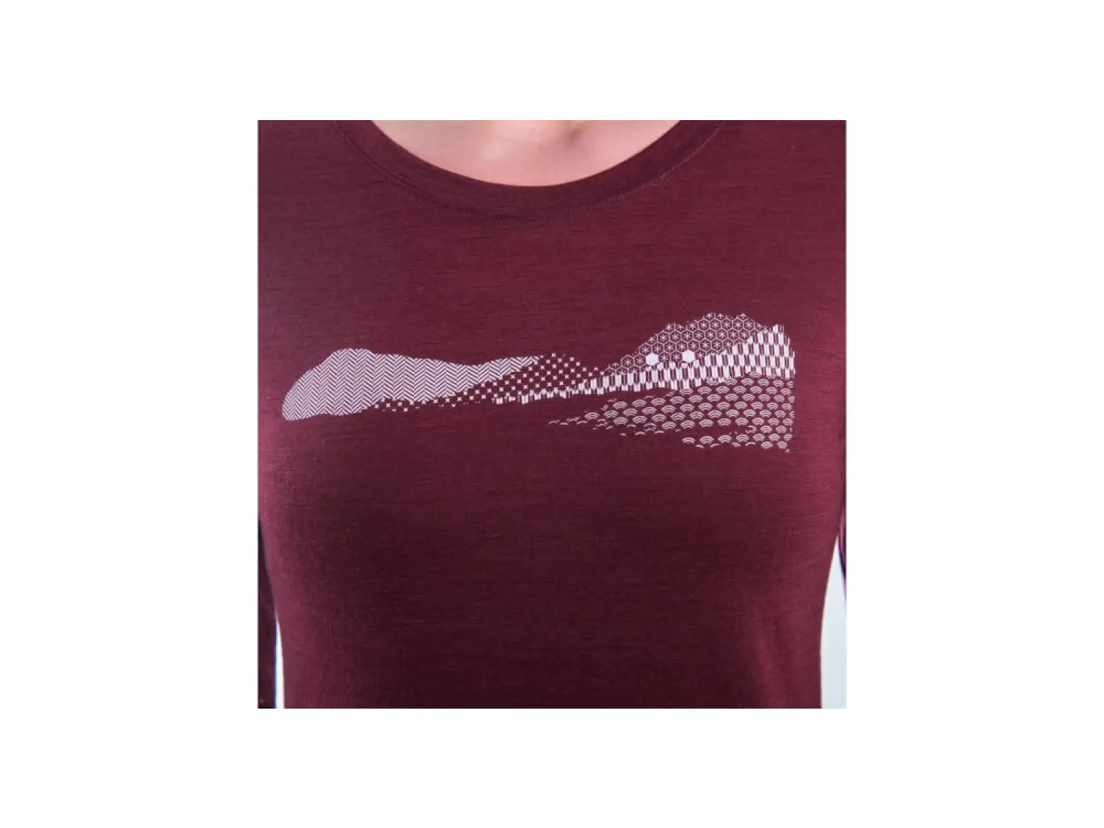Sensor Merino Air PT Hills dámske tričko dlhý rukáv Port Red