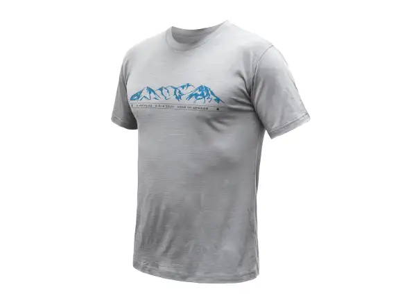 Sensor Merino Active Mountains pánske tričko krátky rukáv šedá