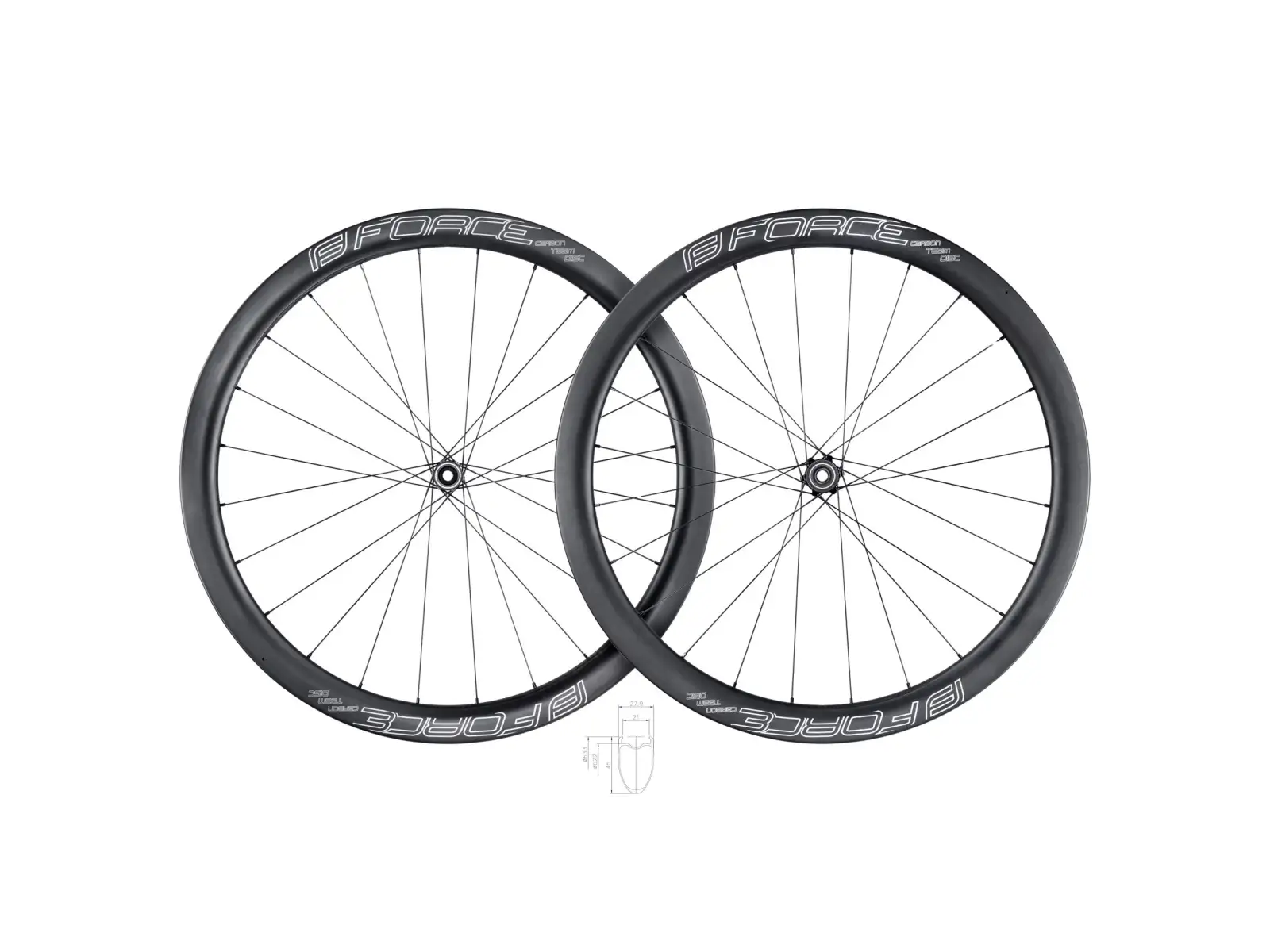 Force Team SP Karbon Disc 45 cestné vypletené kolesá