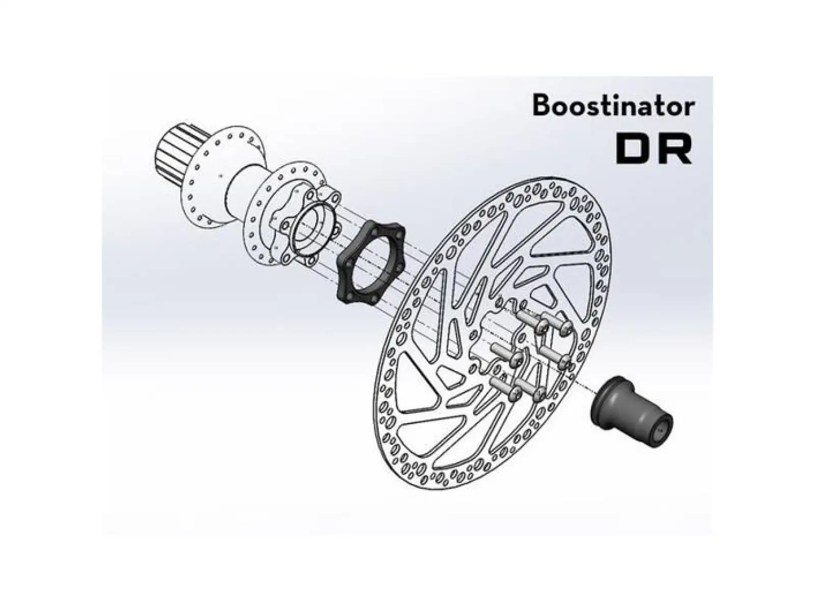 Wolf Tooth Boostinator DR adaptér pre BOOST pre DT Star Ratchet zadný.