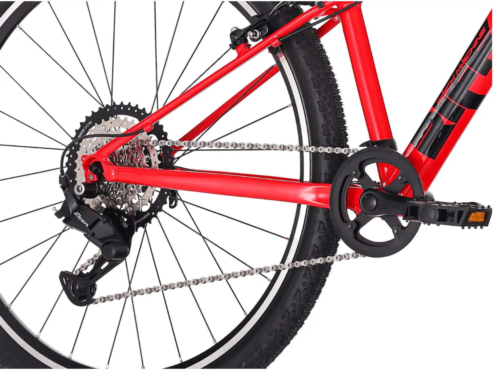 Rock Machine RIFF JR 27 detský bicykel Gloss Fire Red