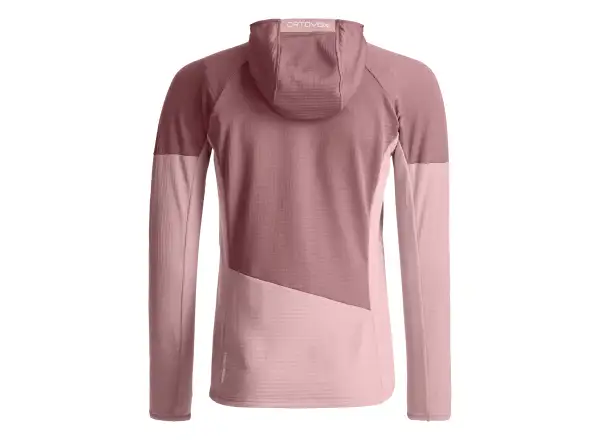Ortovox Fleece Light Grid Hoody dámska mikina Dawn Rose