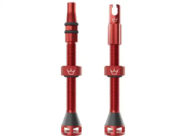 Peatys Holeshot Fast Flow bezdušové ventilky 60 mm Red