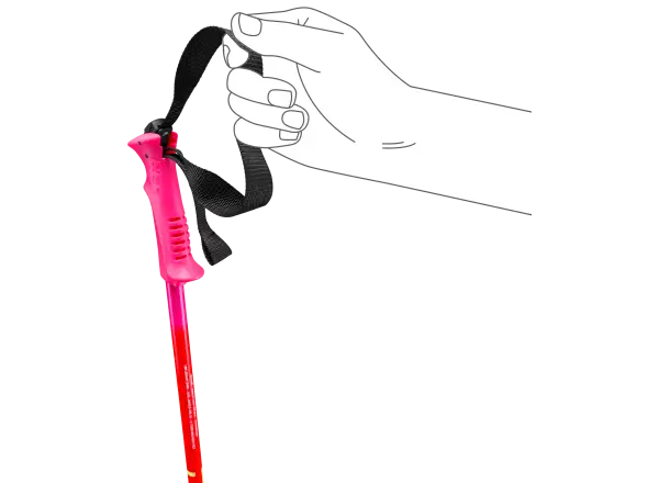 Leki Racing Kids detské zjazdové palice Neonpink-neonorange-neonyellow