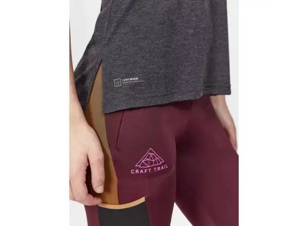 Craft ADV Trail Wool dámska tričko s krátkym rukávom čierna.