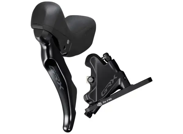 Shimano GRX ST-RX400 / BR-RX400 predná brzda a radenie 2 sp. Flat Mount polymer+chladič