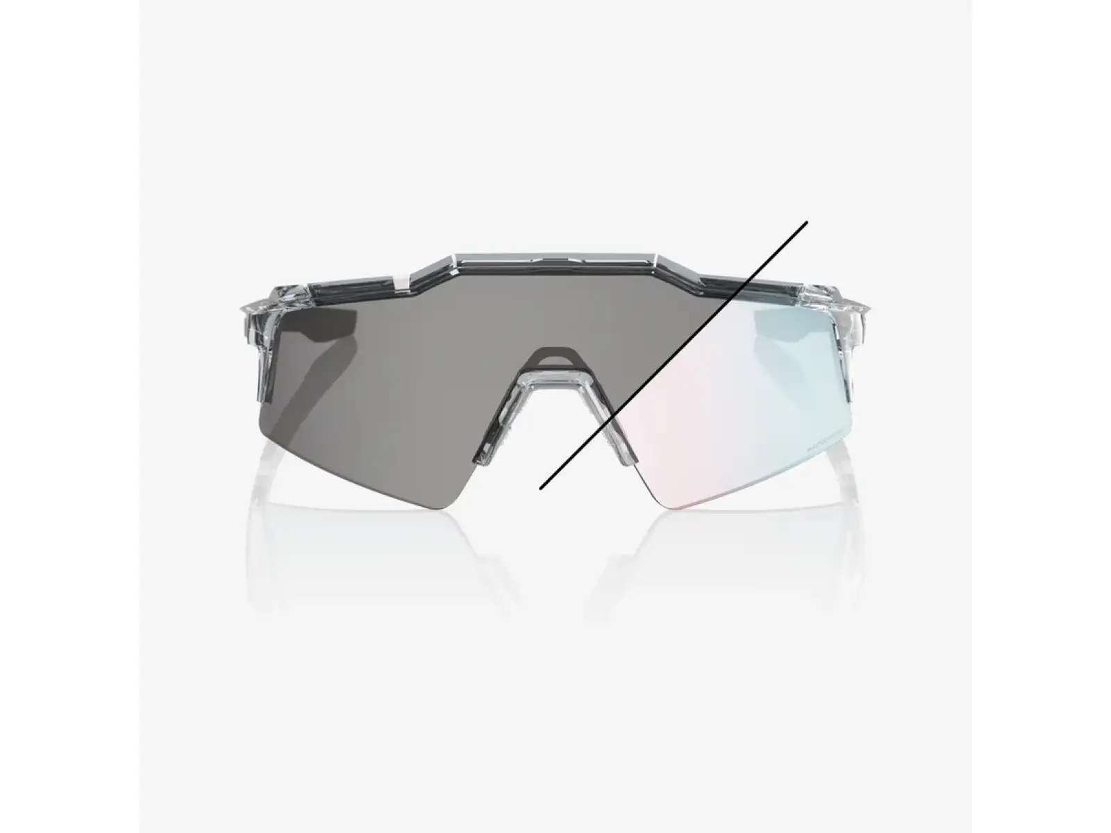 100% Speedcraft SL slnečné okuliare Polished Translucent Grey - Rose Gold Photochromic