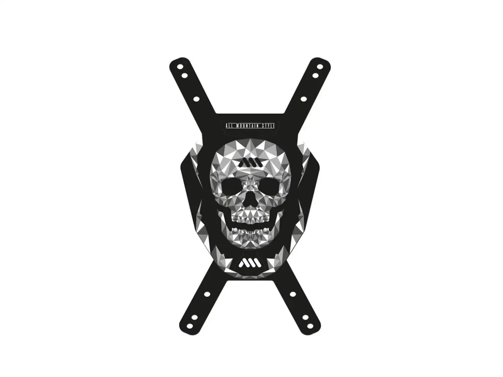 All Mountain Style Number Plate tabuľka na štartové čísla Skull/Black
