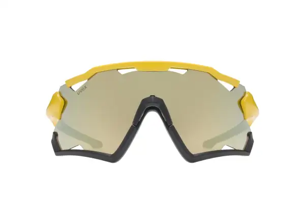 Uvex Sportstyle 228 Cyklistické slnečné okuliare Sunbee Black Mat/Mirror Yellow