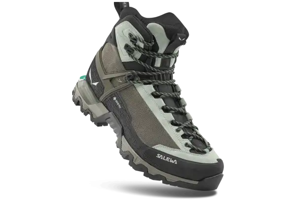 Salewa Mountain Trainer 3 Tech Mid GTX dámske turistické topánky Shadow/Faded Green