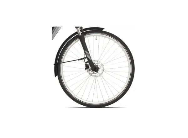 Rock Machine Cityride e400 B mestský elektrobicykel Gloss Metallic Silver