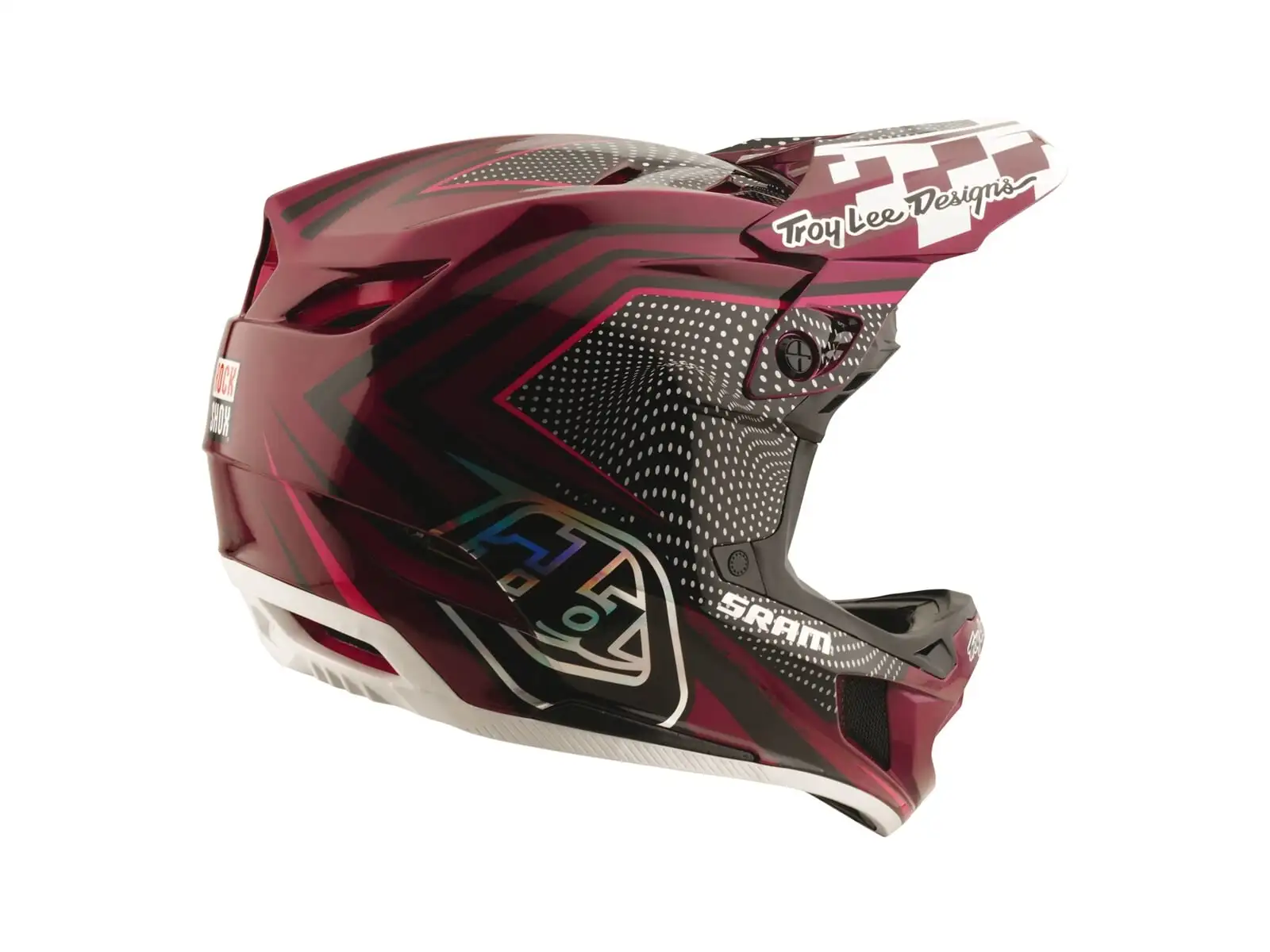 Troy Lee Dsigns x SRAM D4 Carbon prilba Radioscape Black/Berry