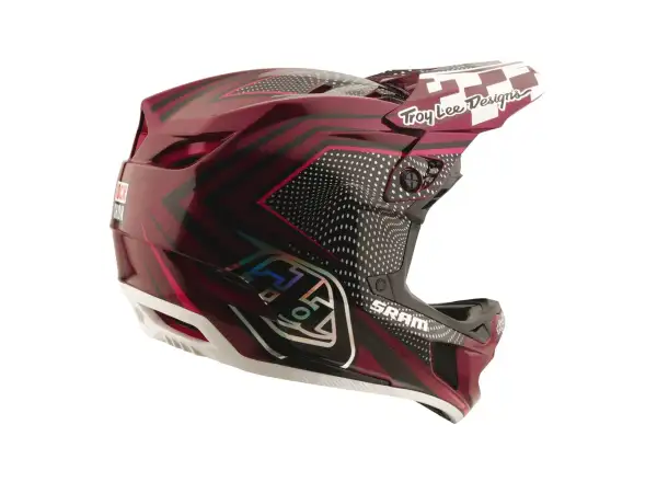 Troy Lee Dsigns x SRAM D4 Carbon prilba Radioscape Black/Berry