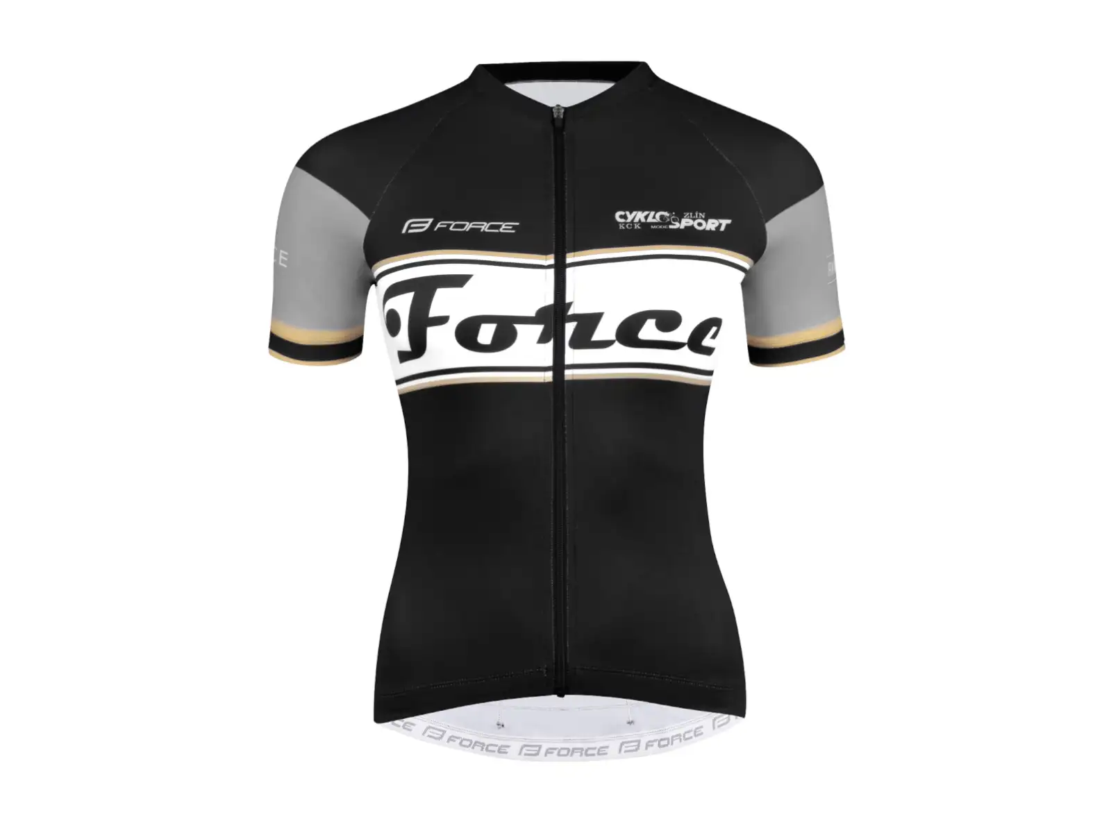 Force Retro Lady dámsky dres krátky rukáv čierna/zlatá
