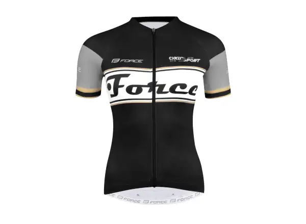 Force Retro Lady dámsky dres krátky rukáv čierna/zlatá