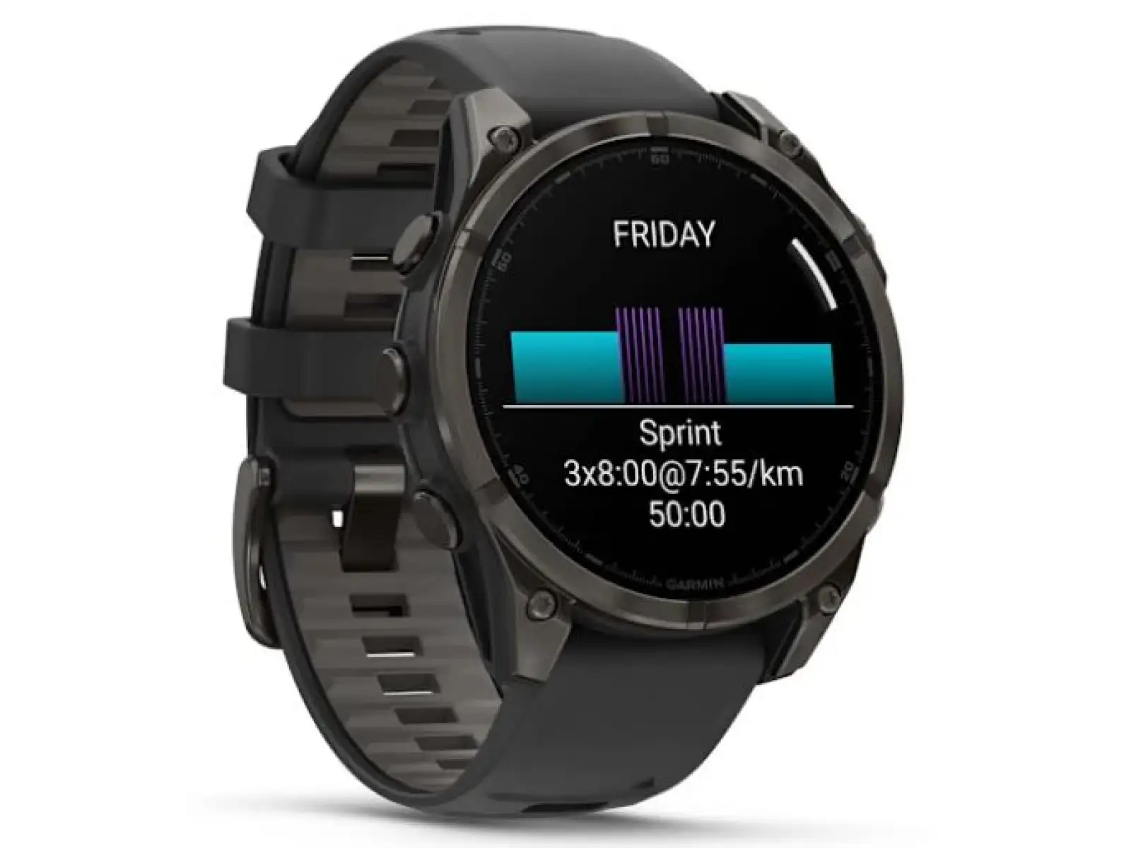 fenix® 8 - 47 mm, AMOLED, Safír, Uhlová šedá DLC titanová s čiernou/šedou.