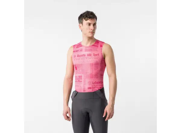 Castelli Giro Gazzetta Dello Sport pánske spodné tričko bez rukávov Rosa Giro
