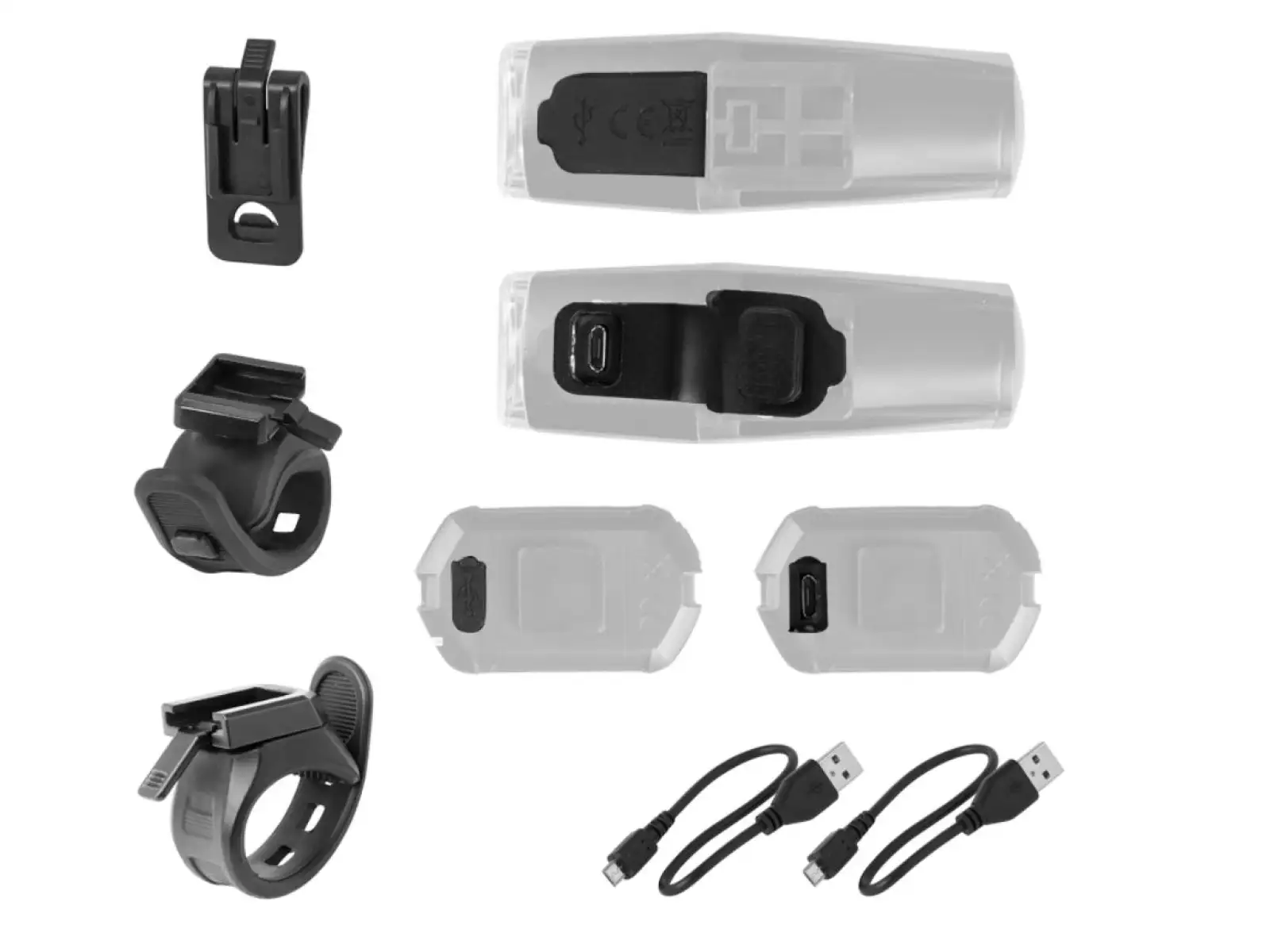Force Vario USB sada svetiel predné a zadné