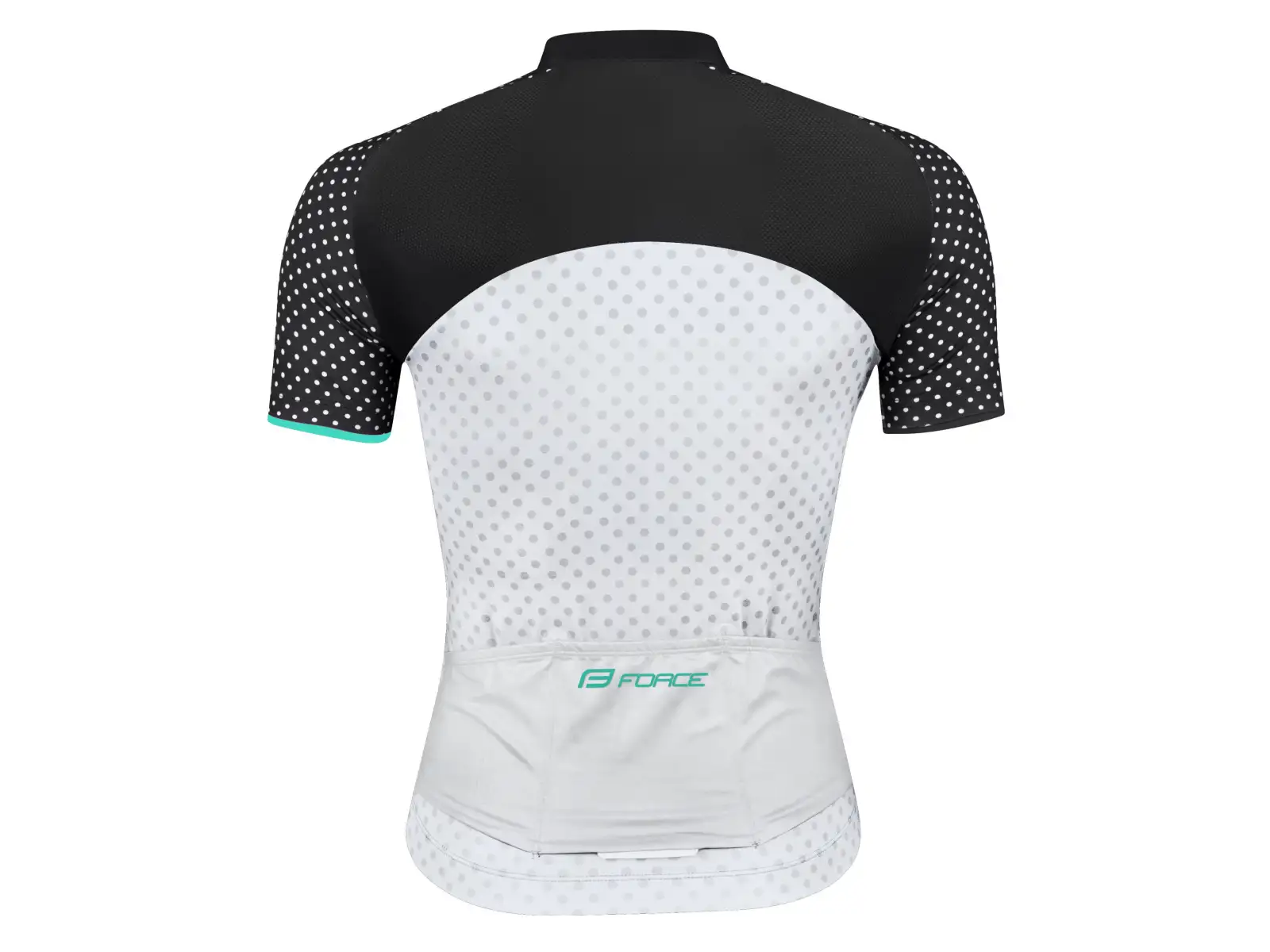 Force Points dámsky dres s krátkym rukávom black/white/turquoise