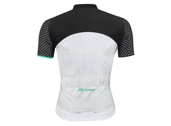 Force Points dámsky dres s krátkym rukávom black/white/turquoise