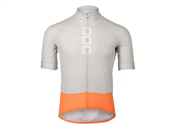 Pánsky dres POC Essential Road Logo Zink Orange/Granite Grey