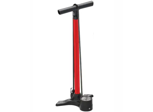 Lezyne Macro Floor Drive DV dielenská pumpa červená
