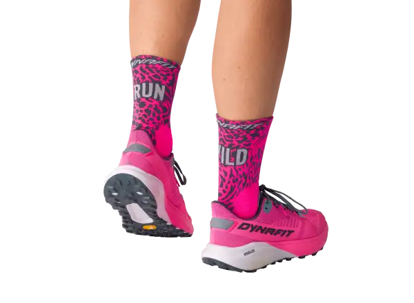 Dynafit Run Wild Crew bežecké ponožky Pink Glo/0720