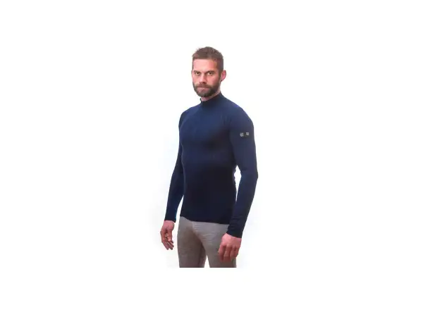 Sensor Merino Active pánske tričko dlhý rukáv Deep Blue